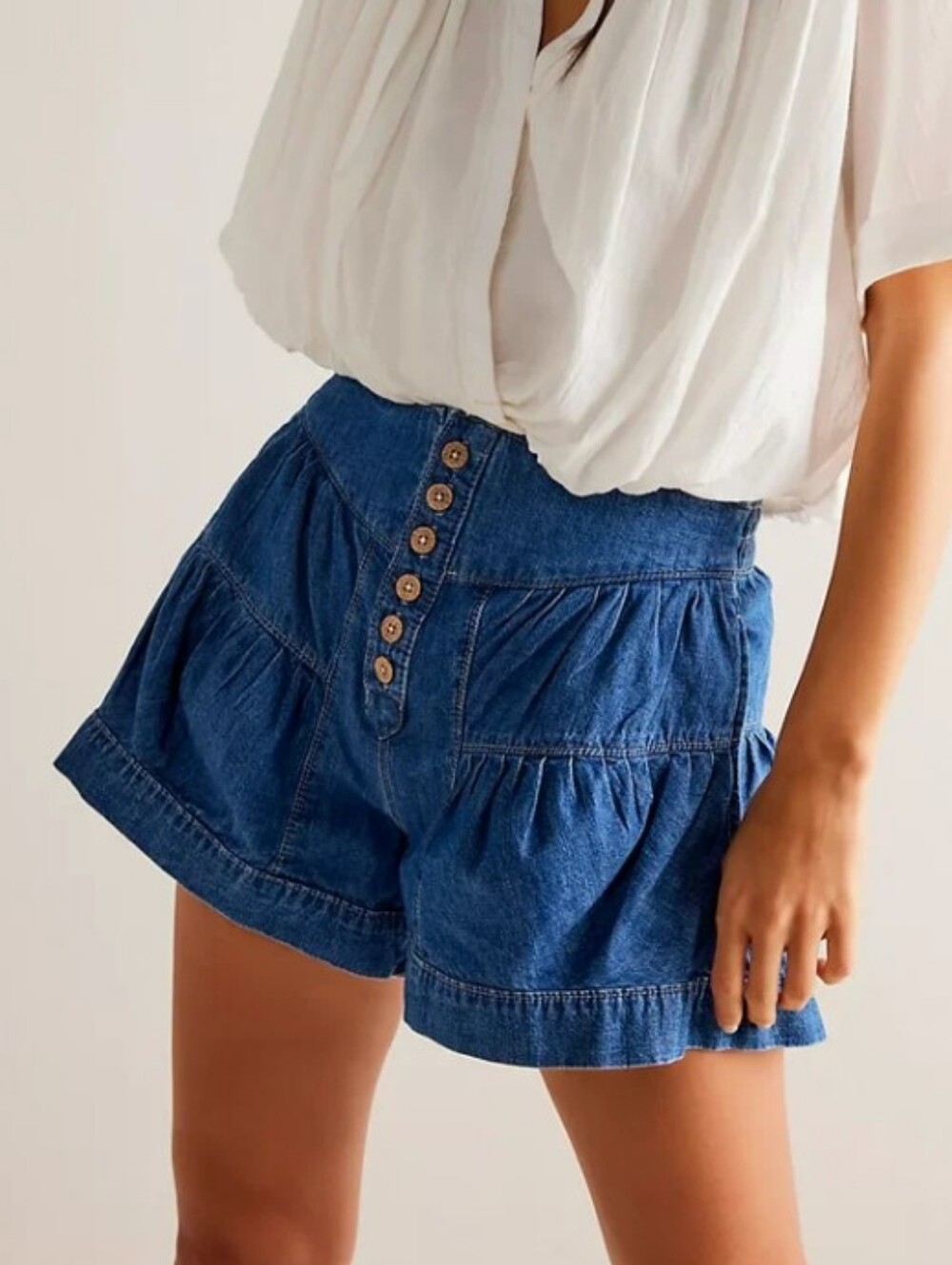 NWT XS Free People Fleur Soft Denim Shorts